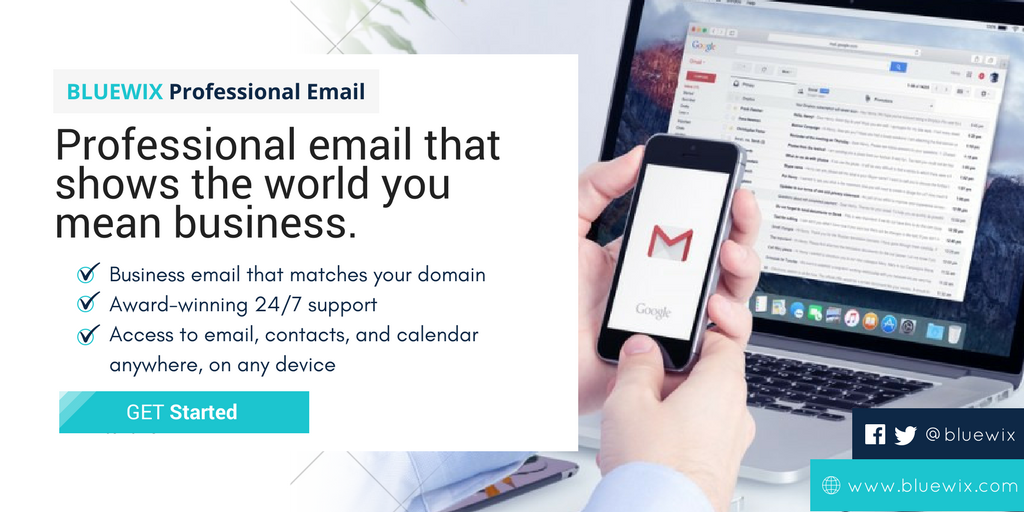 bluewix's tweet image. With a memorable, domain-based email account, you’ll promote your company with every message. You can even create additional email addresses--like sales@ or info@--that deliver messages to your inbox. Get started here&amp;gt;&amp;gt; bluewix.com/email-plans/ #email #emailplans #proemail