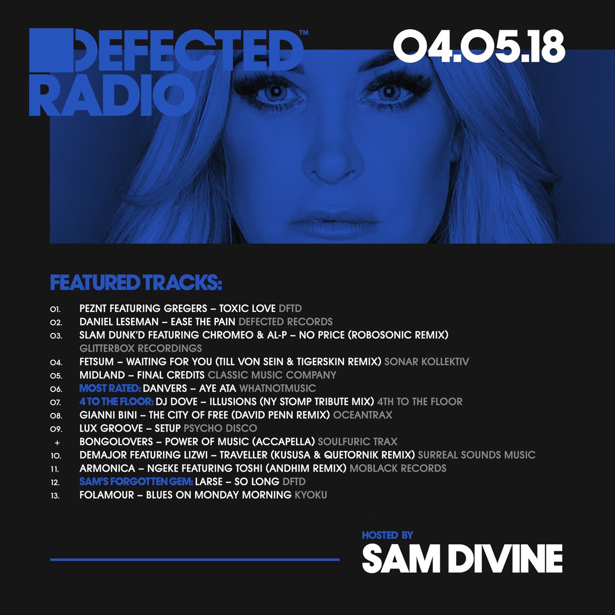 SurrealSoundsZA's tweet image. Surreal Sounds Music makes an appearance on #DefectedRadio courtesy of @djsamdivine 🙏

👉defectedradio.lnk.to/all👈