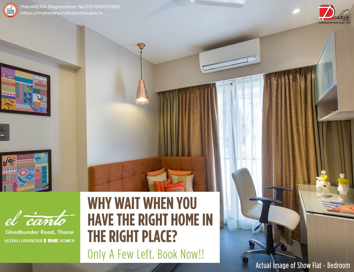 DedhiaGroup's tweet photo. Only A Few Left. Book Now!!
El Canto - Ghodbunder Road, Thane (W)
Actual Image Of Show Flat - Bedroom
#Maharera  No: P51700001985
https://t.co/X2BdNHwg4i
https://t.co/VxXjJUPGoG
#DedhiaGroup #Elcanto #Thane #Ghodbunder #RealEstate #LuxuryHomes #Residential #MusicInspiredHomes https://t.co/C1qXYIShV6