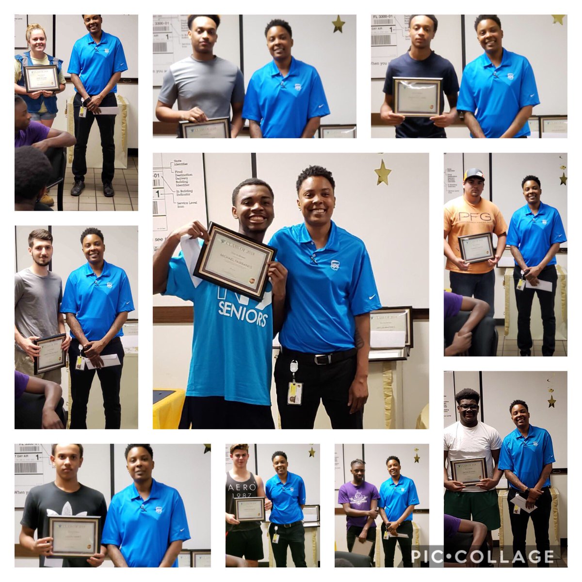 SafetyisKey17's tweet photo. Jax Hub Twi largest graduating class of the year! Congrats as you go from Blue to Brown 🎓🎓🎓🎓 https://t.co/JKtuYKKL6E