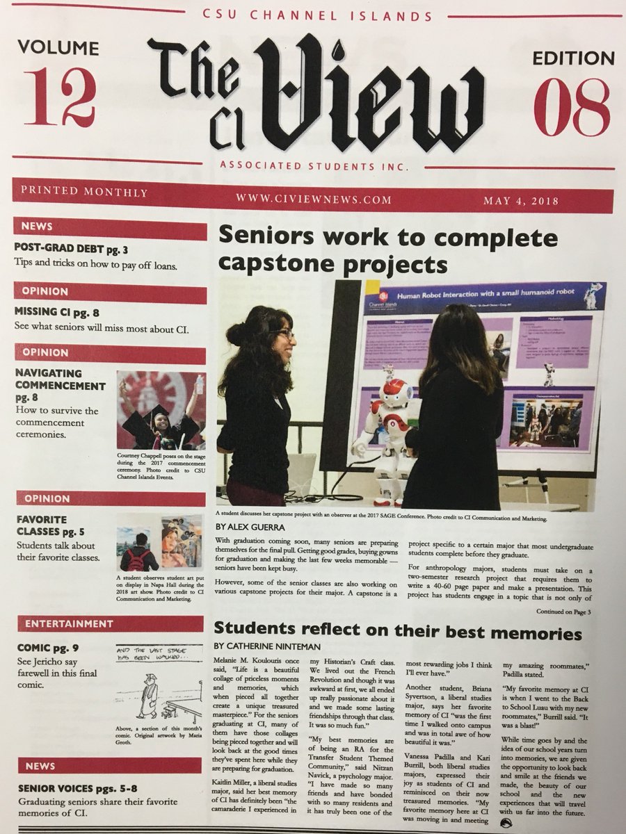 TheCIView's tweet photo. This is a bitter sweet moment at The CI View, here is the last front page of the newspaper. Be sure to check out the online exclusive paper right now at https://t.co/MSWGTgN6AE. The last paper will also have the farewell to CI from the graduating executive members of The CI View. https://t.co/RmfXKV0Zyl