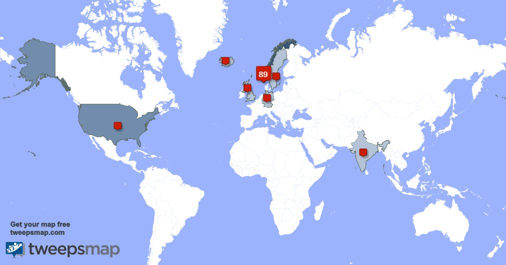 I have 2 new followers from Norway last week. See tweepsmap.com/!TrondLindefje…