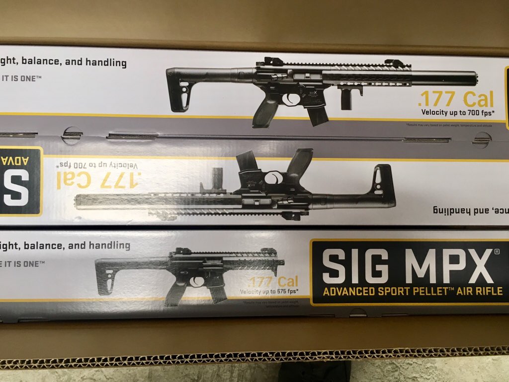 PlymouthGuns's tweet photo. **BACK IN STOCK
#SIG #SAUER #MCX *Special price: £249.95
SIG SAUER #MPX with red dot sight *Special price: £279.95
SIG SAUER P226 &amp; P320 blowback Air Pistols Plus spare magazines
DW 715 scope Rail adaptors
#ASG Compact Red Dot Sights
Spare shells for #Webley Service Revolvers https://t.co/Jbe1GSLDwX