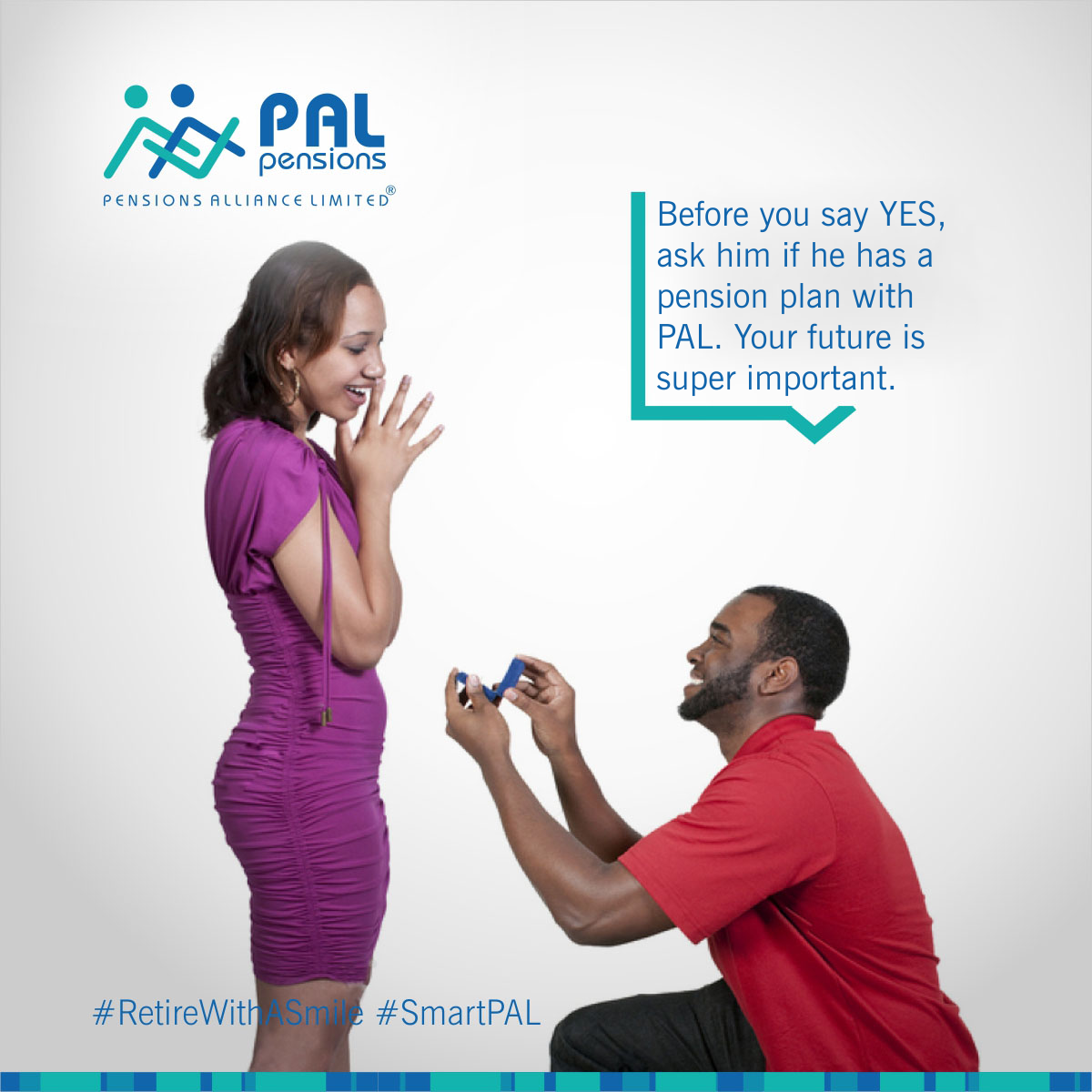 PALPensions's tweet photo. Before you say YES, ask him if he has a pension plan with PAL. Your future is super important. 😀😀😀 #RetireWithASmile #SmartPAL https://t.co/1pxR1qdrsQ