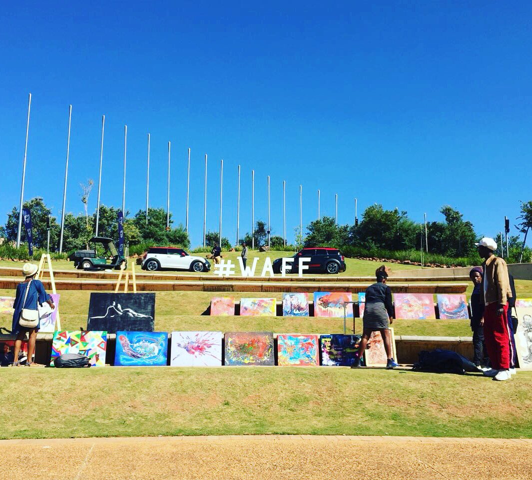 Waff_2018's tweet photo. It’s a beautiful day for the Wine Art Food Festival powered by @StandardBankZA ! @Freedom_Park showing off! Our Artists setting up their exhibition.🎨 #WAFF2018 https://t.co/XLVLaBDm0s