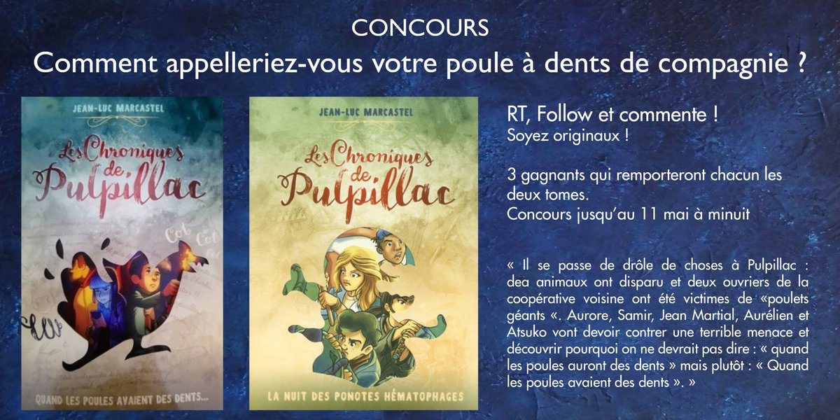 EditionsLynks's tweet photo. Comment appelleriez-vous votre poule à dents de compagnie ? 
Pour tenter de gagner ton exemplaire dédicacé, RT, follow et commente jusqu'au 11 mai. Soyez original ! #concours #Pulpillac 🐔🐦🐤🐣 https://t.co/aeLKjzHxOO