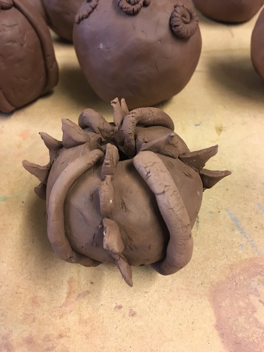 MissButler_Art's tweet photo. Catrin Mostyn-Jones inspired clay work from the year 8’s who didn’t go on the residential. We had a great session! #getmaking #handsonlearning #youngmakers #claytime #moreartnotless https://t.co/hTpOUBk8zt