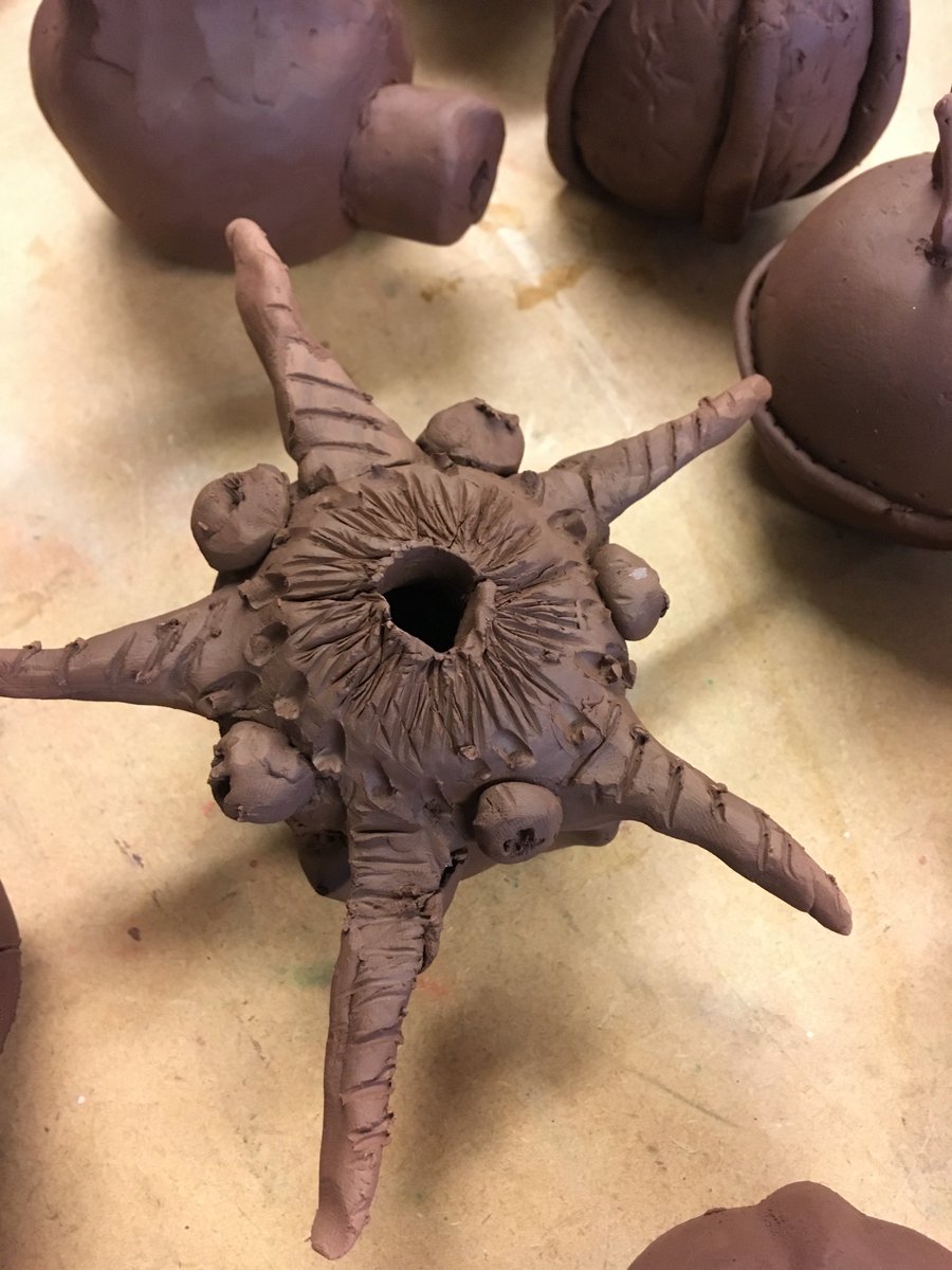 MissButler_Art's tweet photo. Catrin Mostyn-Jones inspired clay work from the year 8’s who didn’t go on the residential. We had a great session! #getmaking #handsonlearning #youngmakers #claytime #moreartnotless https://t.co/hTpOUBk8zt
