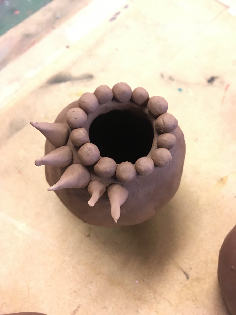 MissButler_Art's tweet photo. Catrin Mostyn-Jones inspired clay work from the year 8’s who didn’t go on the residential. We had a great session! #getmaking #handsonlearning #youngmakers #claytime #moreartnotless https://t.co/hTpOUBk8zt