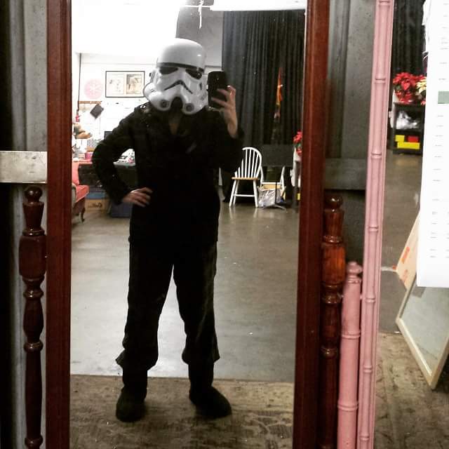 missjacqrae's tweet photo. Oh. I found this and felt it was the perfect time to repost it. #maytheforthbewithyou #notmyhelmet #heretorescueyou #stormtrooperselfie https://t.co/InMqZ4fCyb