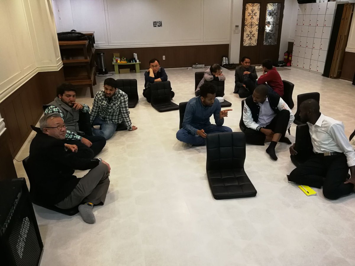 Prophetic_M's tweet photo. Dawah training in Busan Korea 

The discussion about difficult questions about Islam https://t.co/szJkSLrehv
