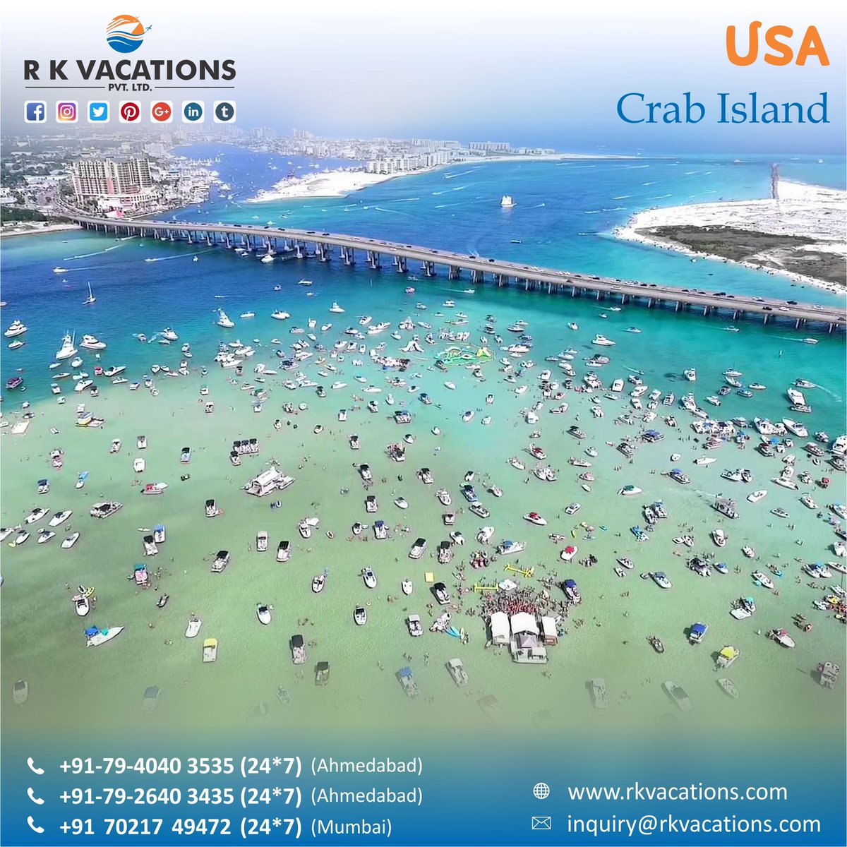 RkVacations's tweet photo. #Crab Island is part #beach, part #swimming_pool, part #tailgate_party.
https://t.co/KffRraIiME
#Destin #Florida #ExploreDestin #Boats #rkvacations #CollectMemories #TourPackages #RKToursandtravels #Enjoywithfriends #tour #travel #holidays #lovetotravel #summner #summerholidays https://t.co/z2dHpNB6bV
