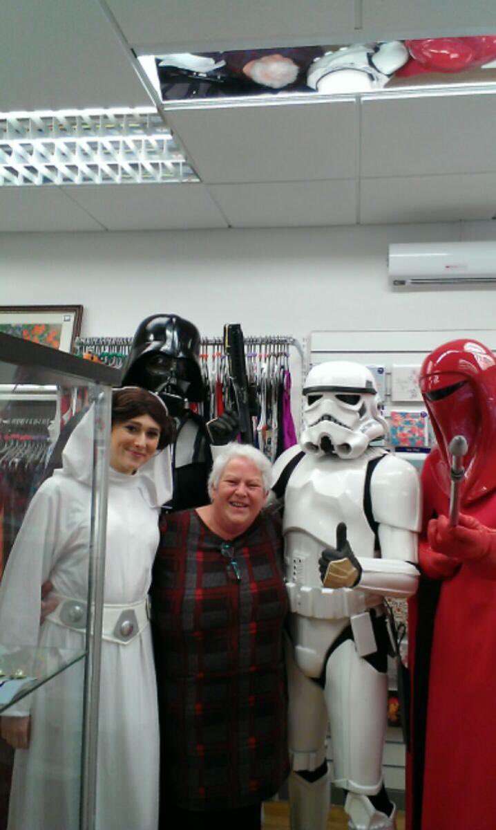 A few out of this world visitors to Macclesfield on Star Wars day