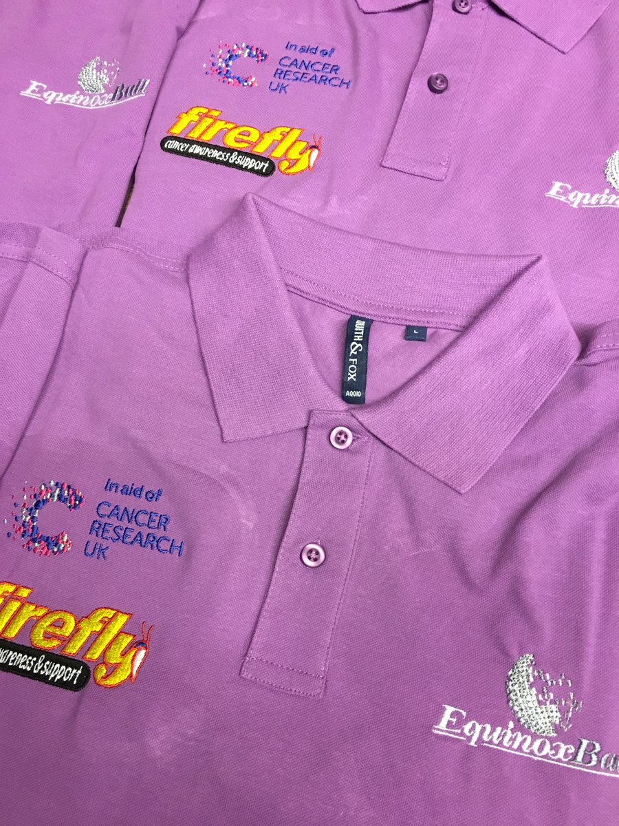 ColorCodedLtd's tweet photo. New @asquithandfox polo’s embroidered with charity logos for the great team at the Equinox Ball supporting @CR_UK and Firefly Cancer Support Team in Doncaster #greatwork #greatcharities #fireflydoncaster #cancerresearchuk #equinoxball #colorcodedltd https://t.co/hMOkywfx4j