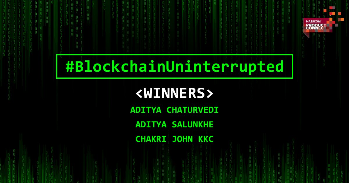 nasscomdeeptech's tweet image. We are happy to share the results of the #BlockchainUninterrupted quiz and would like to thank all the participants for their active participation in the #quiz contest on our FB page. And the #winners are...
Congratulations!