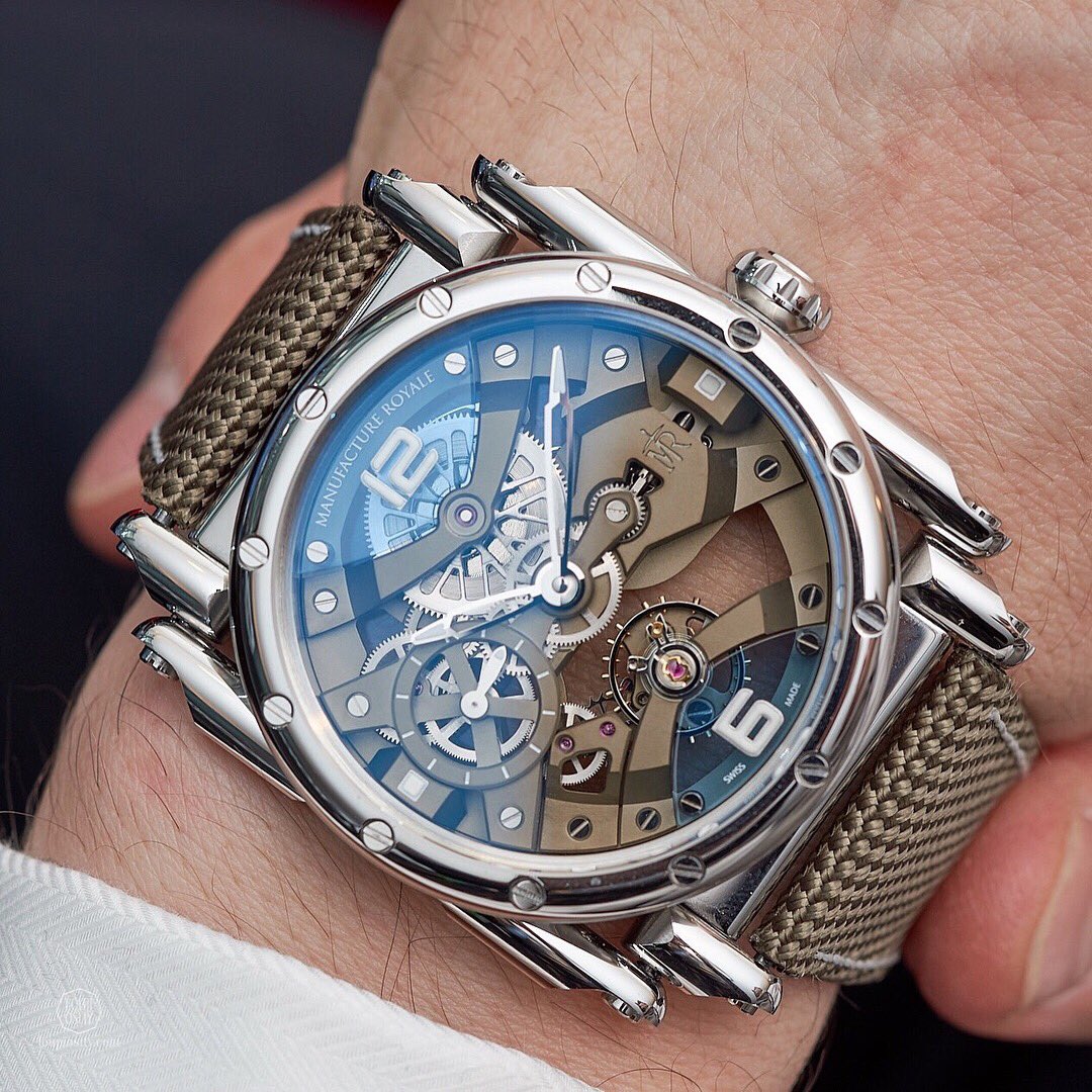 Loupiosity's tweet photo. #ADNSpirit @ManufRoyale in steel #onwrist #swisscreativelab #ManufactureRoyale https://t.co/kdwHkDRyBg