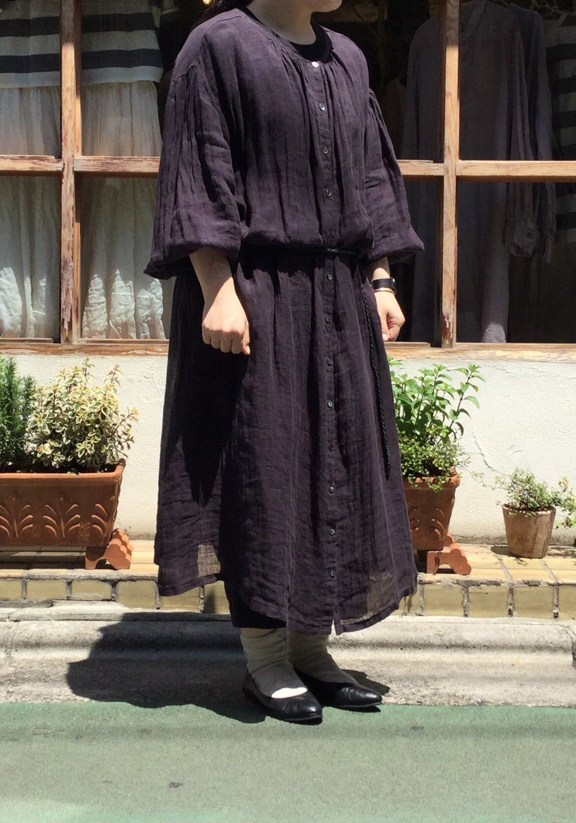 予約販売 ネストローブ リネンガーゼ前後2way折り袖ワンピース Robe Nest レディース その他 Oyostate Gov Ng