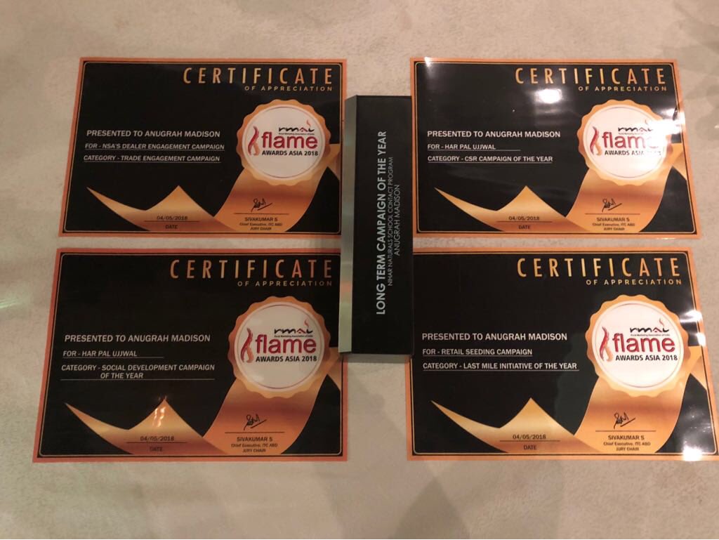 AnugrahTurnt's tweet photo. #RMAI #FlamesAwardsAsia2018
@AnugrahTurnt did us proud last night at the Flame Awards! 1 Silver and 4 Certificates of Appreciation! #TAKEOVER #MadisonTurnt #Anugrah #achievers #taste of success https://t.co/zoWBkGbpuP