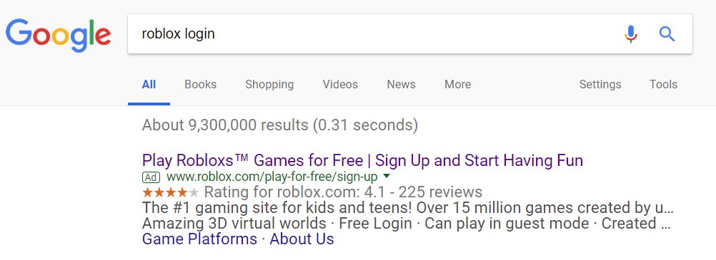 Ninya On Twitter At Google Ads Spells At Roblox With An S - roblox login on google