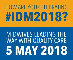 MidwivesRCM's tweet photo. Happy International Day of the Midwife 2018! Don’t forget to share your events using the hashtag #IDM2018 https://t.co/hI7fRhsdyV