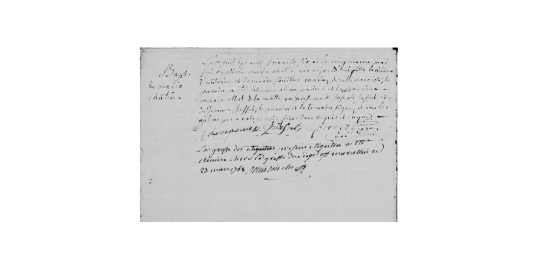 LDGenealogie's tweet photo. #1J1Collatéral Il y'a 252 ans, le 05/05/1766 à St Thomas en Royans (26) était baptisée Marie #CHATAIN fille d'Antoine et de Marie #SOULLIER , elle fait partie d'une très grande fratrie (13 enfants)  , antépénultième enfant du couple, elle est la soeur de mon ancêtre Rose #CHATAIN https://t.co/WZn1D03p5h