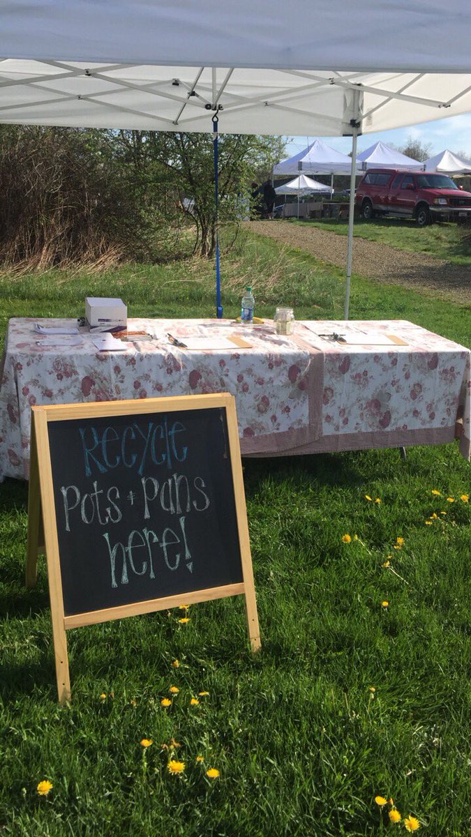 We are with @CVCountryside at Howe Meadow to collect kitchen items until 12!