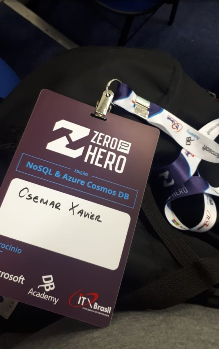 0zzerX's tweet photo. Dia de estudo! Zero To Hero - NoSQL &amp; CosmosDB #zero2hero #zerotohero #nosql #azure #CosmosDB #fromzerotohero #Azure https://t.co/y0EtFd4tph