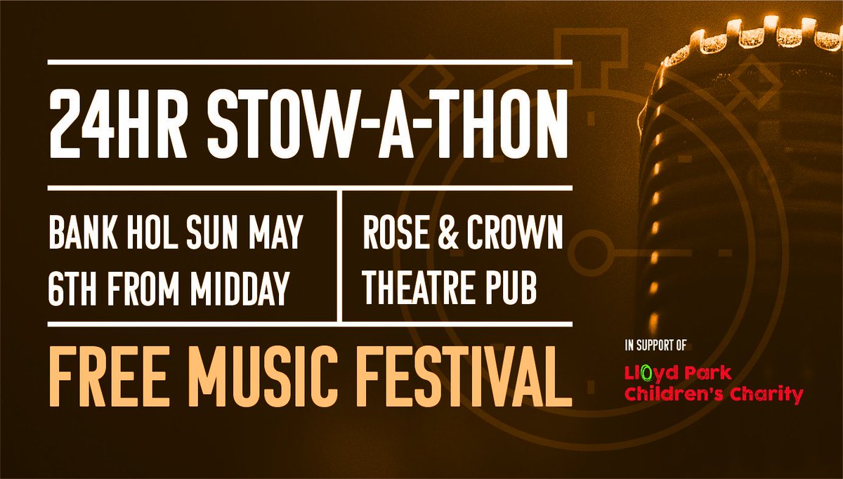 thestowfestival's tweet photo. Sunny, innit! Tomorrow it's Stowathon @roseandcrownpub,  24hrs live music, starts midday Sun 6 May. Rocking the clock for a fifth time, free entry, great bands, all in a good cause! https://t.co/o1JcAPRuMl