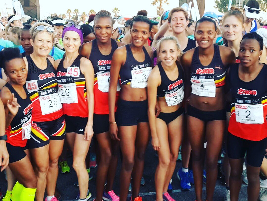 cherisesims_'s tweet photo. Very happy with my first race as a Boxer elite athlete. New 10km pb and 10th place at spar ladies. 
Finally broke that 35min barrier. 💪🏻🤙🏼 well done to all the speedy ladies! 
@BoxerStores 
#boxer #teamofchampions #sparladies #10km #pb #progress #allsmiles https://t.co/uVji00Imcn