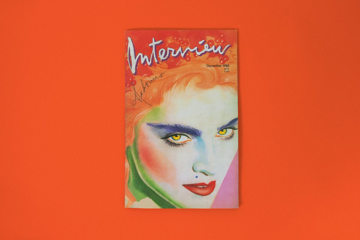 gucci's tweet photo. Celebrating #GucciWooster, Andy Warhol’s @InterviewMag—whose heritage began and remains in SoHo—re-printed limited quantities of the famed December 1985 Music Issue featuring @Madonna on the cover in a design by illustrator #RichardBernstein. More https://t.co/AMULQFINqr. https://t.co/NIBF3xEvQC