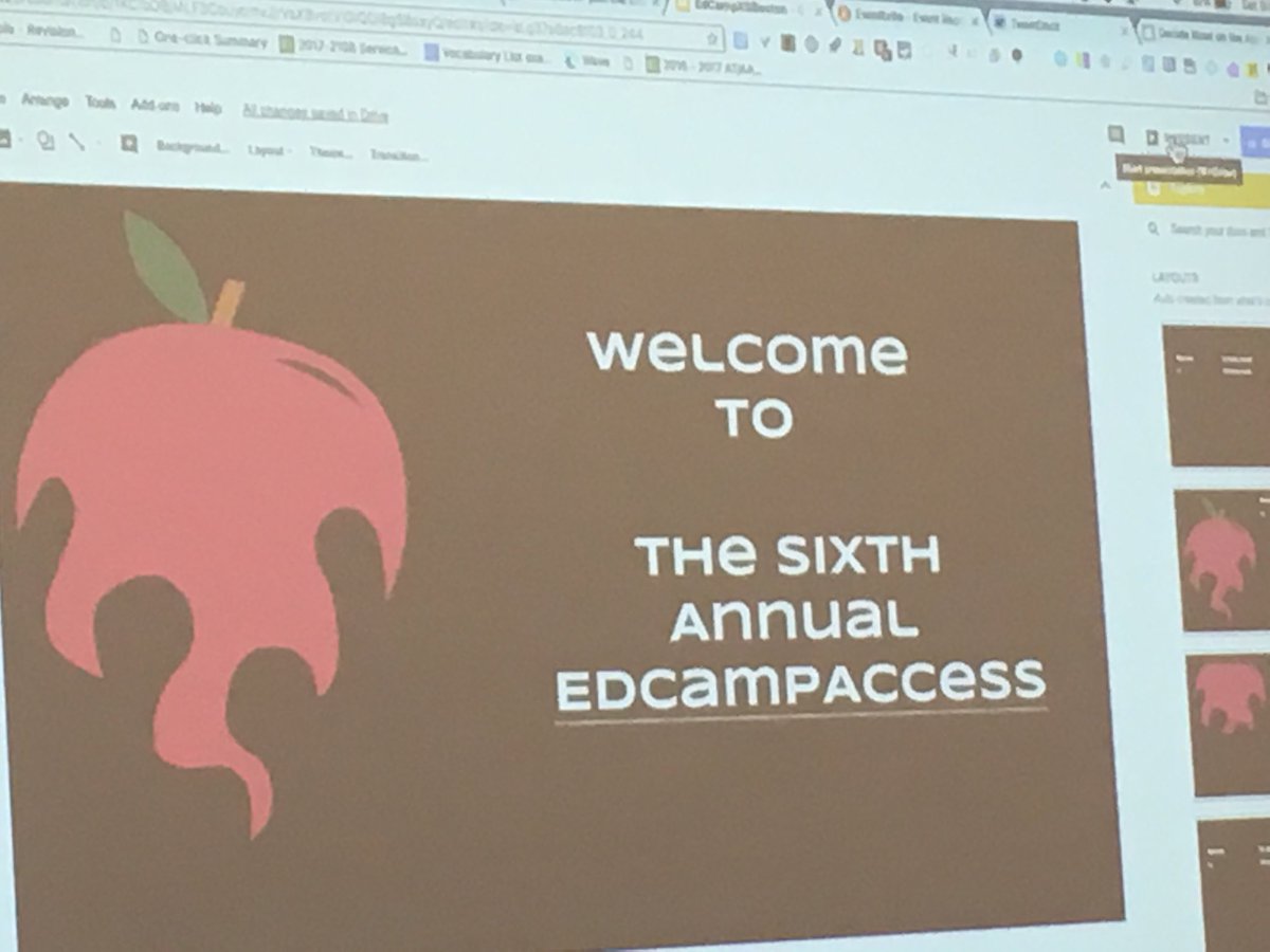PatricBarbieri's tweet photo. 6th annual #edcampaccess starting now https://t.co/GF279a5xnu