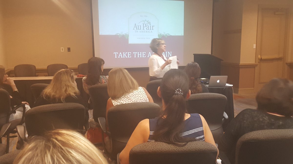SOMDAuPair's tweet photo. APIA training staff, Joan Barth, instructing APIA staff, community counselors and international partners!
#AuPairInAmerica
#CulturalFair
#Conference2018 https://t.co/Z7wAPpO2tc