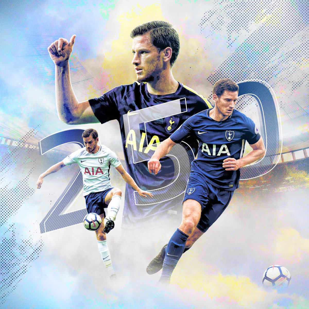 SpursOfficial's tweet photo. 2⃣5⃣0⃣ Spurs appearances for @JanVertonghen! 💪 🇧🇪 https://t.co/U6NyKqSpk1