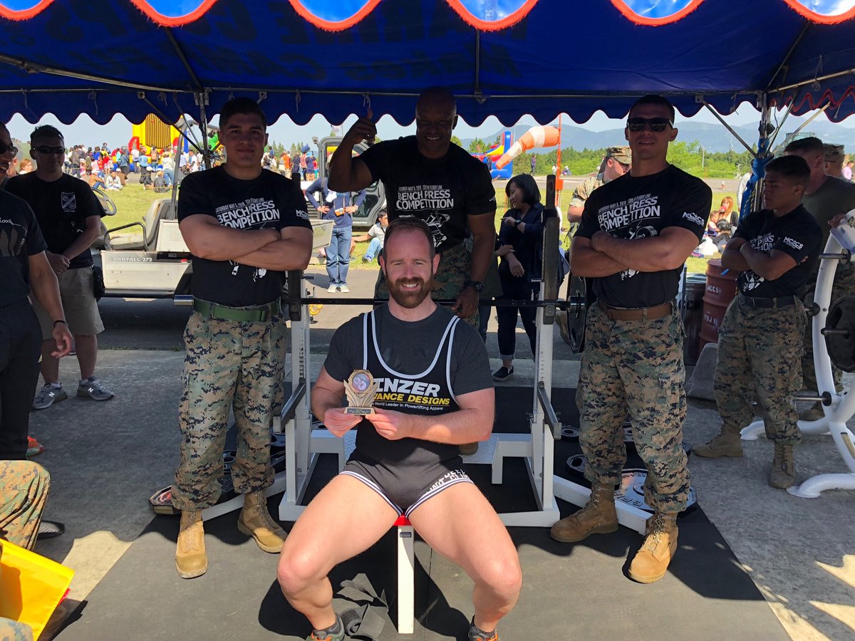 JamesJo's tweet photo. Set a new personal best at 280 lbs, good enough for second place at the Camp Fuji Bench Press Competition today. #swolebees 💪🐝 https://t.co/YX76khkTTP