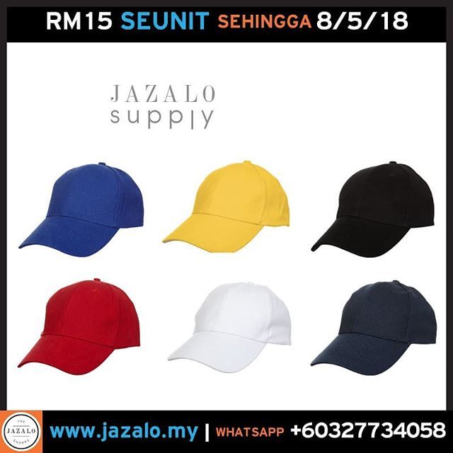 jazaloshoppe's tweet photo. #JAZALODEAL sehingga 8/5/18.
#TopiKosong #TopiBesbol dari hanya RM15.00 seunit.
@JAZALOsupply
WhatsApp:
+60327734058
+601129191525
https://t.co/IihgFMl6nS
Online:
https://t.co/8ImxYQV16Z https://t.co/XAT0vkGd2v https://t.co/aOilZLjMFZ