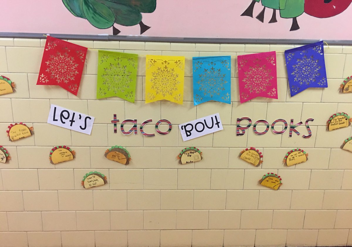 4MichelleMartin's tweet photo. Let's TACO 'bout BOOKS! ๐ฎ๐
Inside the tacos, students wrote a summary, about the theme, a book review/recommendation and drew a picture of an important or favorite part of their book! ๐ #SecondGradeReaders #WritingAboutBooks #BookTalk https://t.co/y8GPh2p9nn