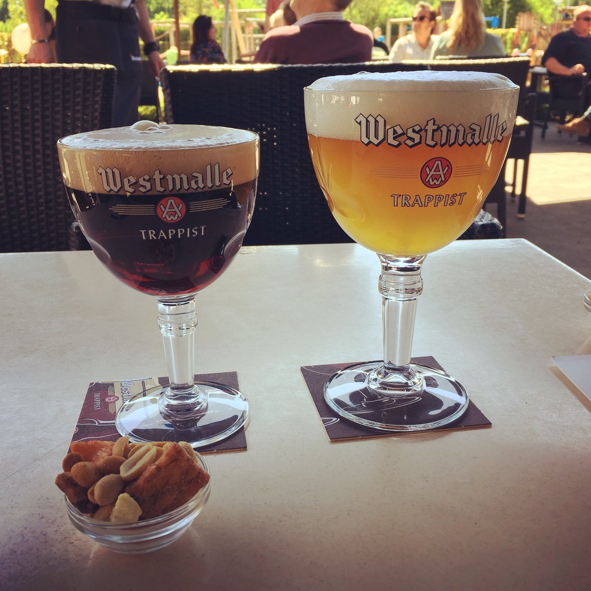BelgiBeerNL's tweet photo. We hadden een geweldige #zaterdag #wandelen @abbeywestmalle! De #bieren zijn uitstekend, vooral van het vat! #westmalle #dubbel https://t.co/1wpVACHwtu