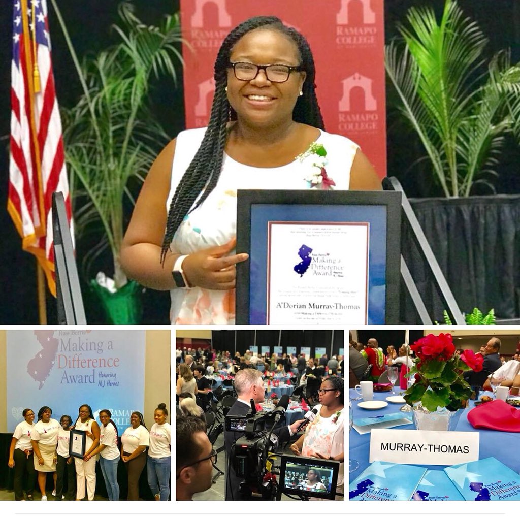 SHEWinsNJ's tweet photo. Congratulations are in order for SHE Wins! CEO A'Dorian Murray-Thomas for receiving one of the eleven
Russ Berrie Making A Difference Awards yesterday! Congratulations AβDorian! Thanks @BerrieAwardNJ π
#MakingADifferenceAward #SHEWins
#SaturdayMotivation https://t.co/4wWf3OlgmI