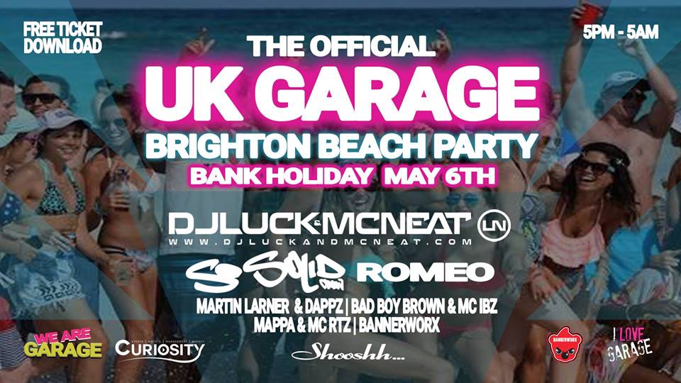ShooshhBrighton's tweet photo. TOMORROW 

The Official UK Garage Brighton Beach Party with @LucknNeat @RomeoLondon  &amp; MORE!

https://t.co/KqEbRHXBjB https://t.co/mUYOsT3Glf