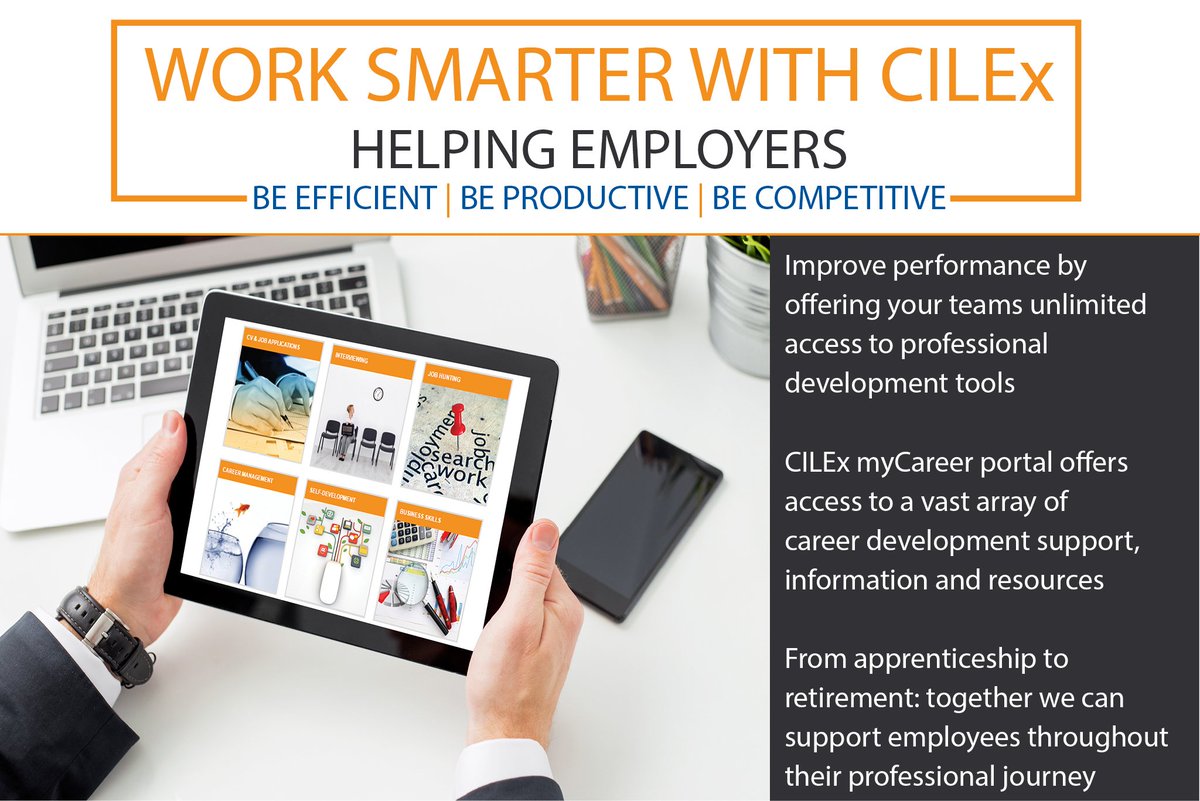 CILEXLawyers's tweet photo. Getting the best from your team requires investing in their development and support throughout their career. #Employers #WorkSmarterWithCILEx

Find out more: https://t.co/Tj6q1toOHp https://t.co/80Tp3tvyjs