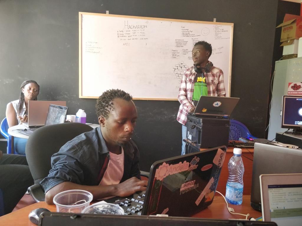 podiihq's tweet photo. Speaker #3 today in the #hackathonkisumu we had
@KraftyCoder here at the podii offices handling #API's
#MPESAintergration
#MPESAapi
#MPESA
#podii
#krafty https://t.co/kgDHY8nUAT