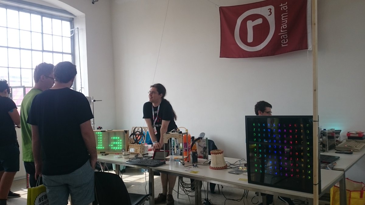 realraum's tweet photo. Visit us at #MFV18 ! Booth is up and running. Almost everything works too. Wonders wonders. ;-) https://t.co/iUNeZ6gAih