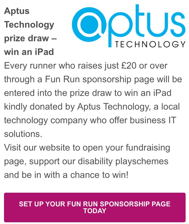 YMCAEastSurrey's tweet photo. Can’t wait to see you all at tomorrow’s Fun Run! The weather looks set to be FABULOUS. Plan your fancy dress today and if you can raise £20, you’ll be entered into the prize draw to win an iPad! #ymcafunrun @ymca_challenge https://t.co/qKs1yQPFOr