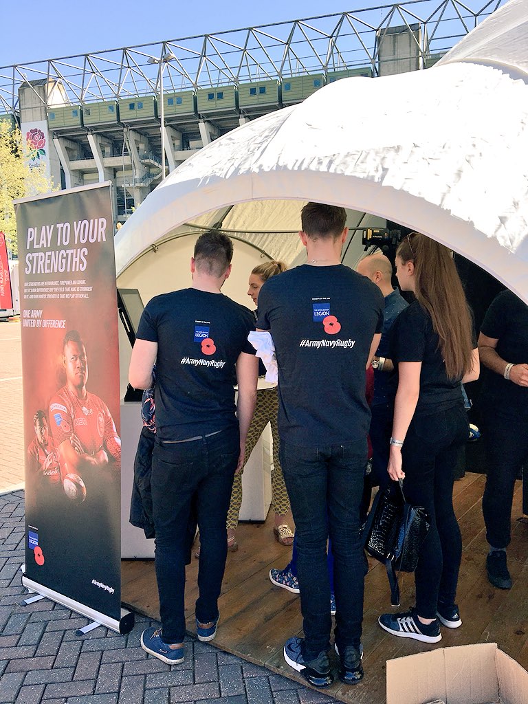 CharleneGuy's tweet photo. The calm before the #ArmyNavyRugby storm West Car Park and @PoppyLegion are at the ready! #OneLegion #UnitedByDifference #ArmyNavyRugby https://t.co/bTofXXF2f0