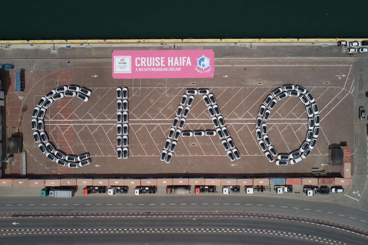 Cruise_Haifa's tweet photo. @giroditalia Haifa Port is ready!! #giro101 https://t.co/dJjzLvTp8e