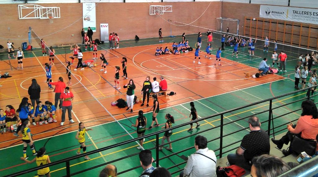 FMadridVB's tweet photo. La 2a Prueba del CIRCUITO de MINIVOLEY, a pleno RENDIMIENTO en el Pabellón Municipal de EL ESCORIAL

¡8 Pistas y más de 30 equipos participantes! #SomosVoleibol https://t.co/fj5LsXVr2n