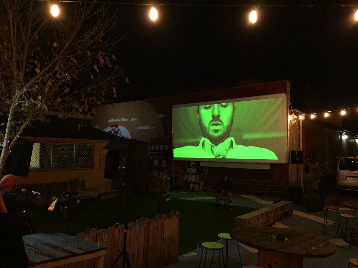 All checks done for tonight’s #outdoorcinema at #mixedcreative #portadelaide - see you soon for the Genre Shorts Fundraiser!