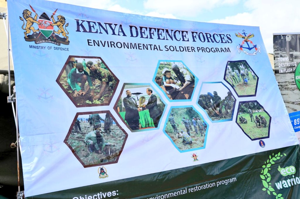 Environment_Ke's tweet photo. CS Tobiko today joined @FirstLadyKenya H.E Margaret Kenyatta, Defence CS Rachael Omamo, Kajiado Governor Joseph Ole Lenku in a tree planting event organized by @kdfinfo under the Environmental soldier program at Kibiku forest, Ngong #TreePlantKe🌲 @ngcc_ke @KeForestService https://t.co/XojRVQrSgB