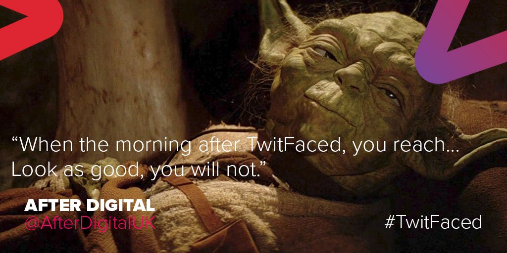 AfterDigitalUK's tweet photo. We're all feeling a little worse for wear this morning 😰but thanks to @twitfacedevents for throwing an amazing night, we are thrilled we got to play a part in #TwitFaced's comeback! 💃

It has been well worth the journey (and the hangover) for our #Glasgow team. 😉 https://t.co/ILwbdW1GmE