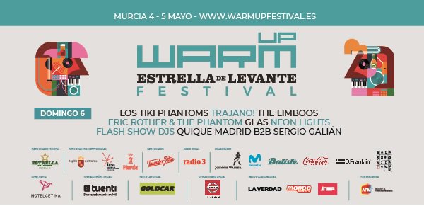 Recordad que mañana domingo estamos en <a href="/WARMupfestival/">WARM UP Estrella de Levante</a> de Murcia, dentro de los conciertos gratuitos del festival.
Nuestro concierto será en el Escenario <a href="/mondo_sonoro/">Mondo Sonoro</a> (Plaza de los Apóstoles), a las 12:00 hrs del mediodía.
Os esperamos!